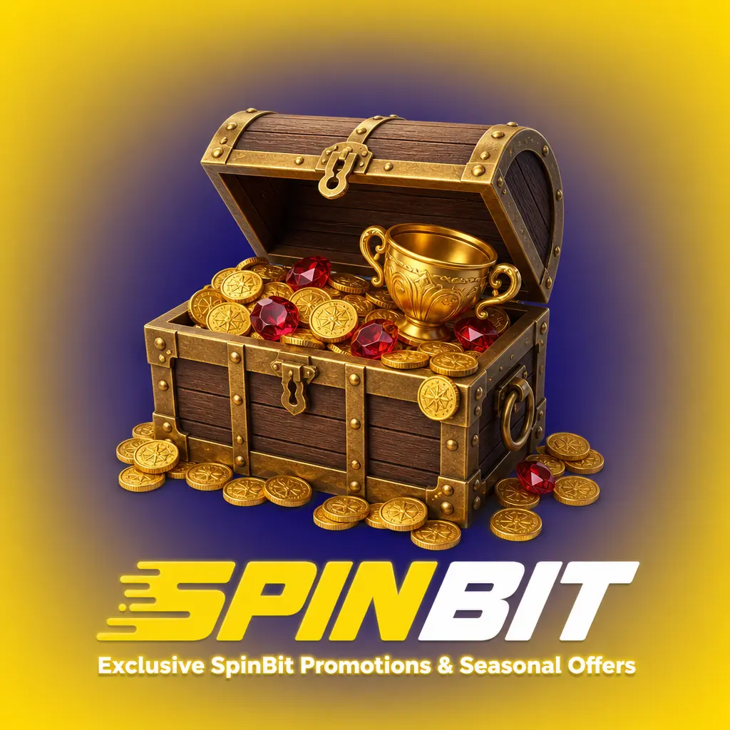 SpinBit promo banners: beach cashback carnival, new slot launch, rugby odds boost, and VIP gold tier rewards week.