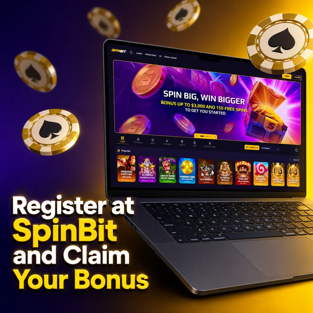 Register at SpinBit in minutes, verify your account, deposit NZD 20+, and claim your welcome bonus and Free Spins.