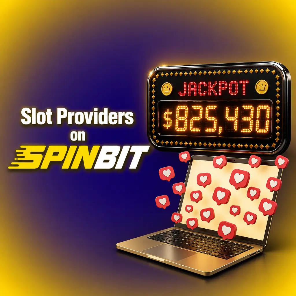 SpinBit slot providers including Pragmatic Play, Play'n GO, NetEnt, Big Time Gaming, Push Gaming, Hacksaw Gaming, and Relax Gaming logos