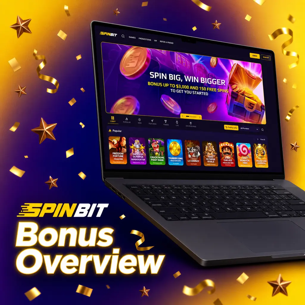 SpinBit Bonus Overview 2026: NZ welcome offers, free spins, cashback, VIP rewards and sports betting bonuses for slots and live casino.