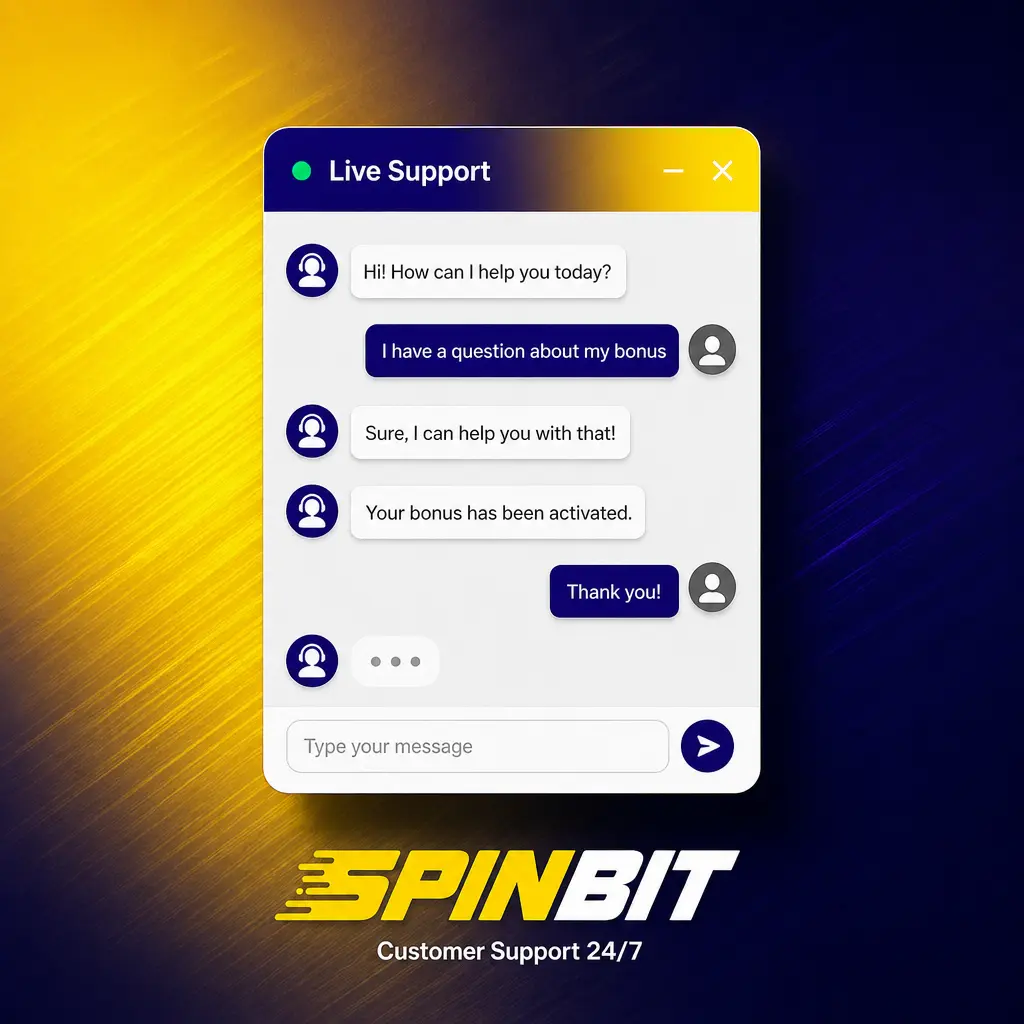 SpinBit 24/7 customer support desk for New Zealand players covering bonuses, deposits, withdrawals, and live chat help