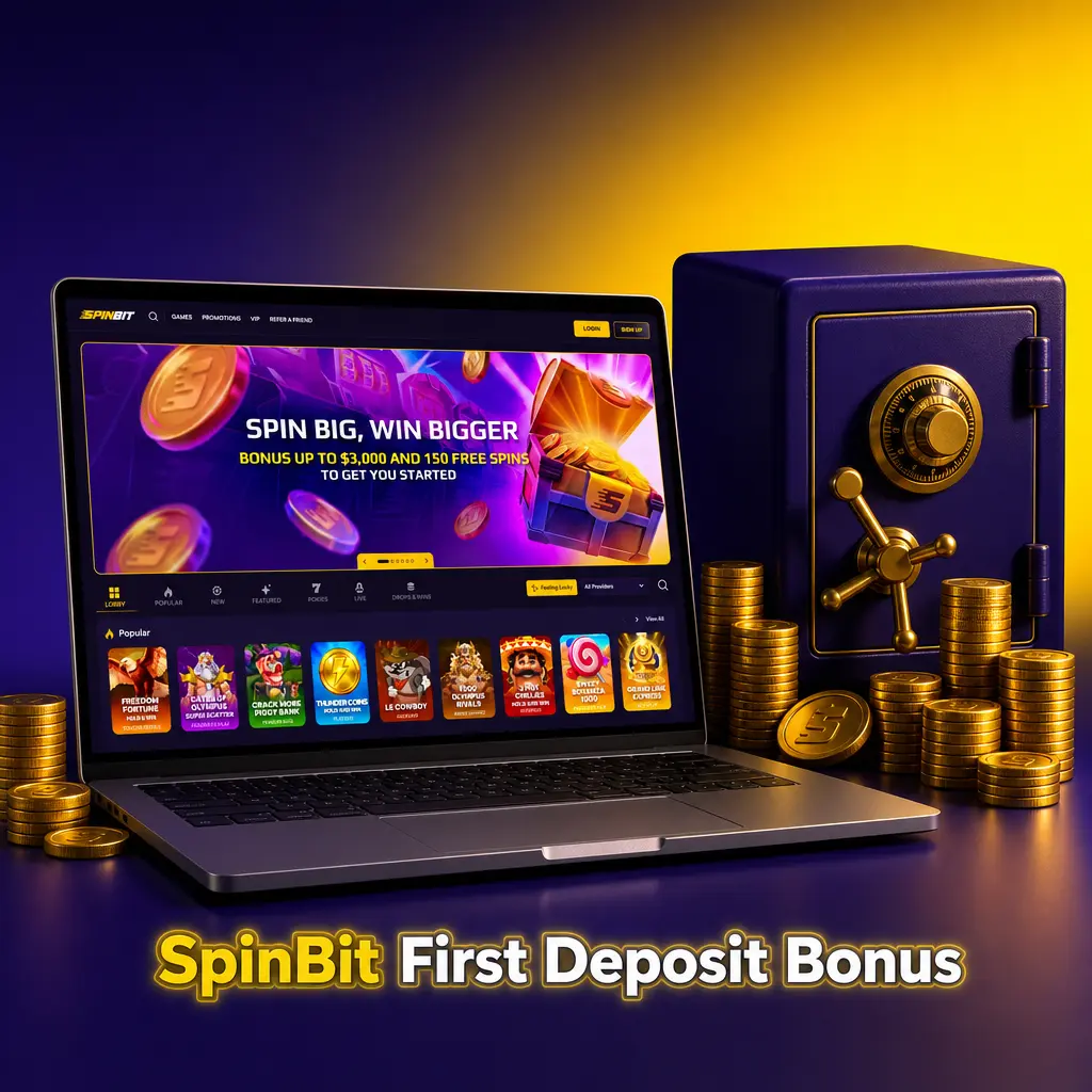 SpinBit first deposit bonus: 100% match up to NZD 1,000 plus 100 Free Spins on Wolf Gold by Pragmatic Play.