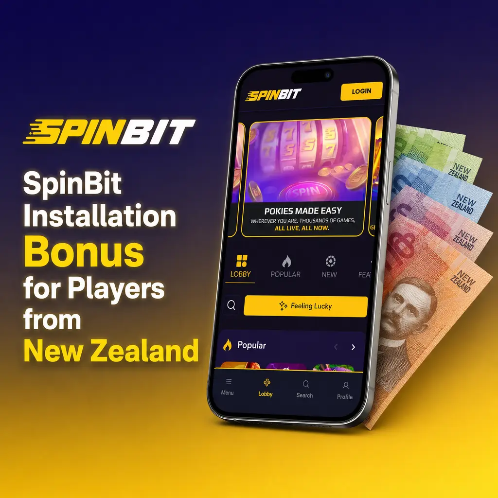 SpinBit app installation bonus for NZ players: 100% match up to 1,000 NZD plus 100 free spins on Book of Dead
