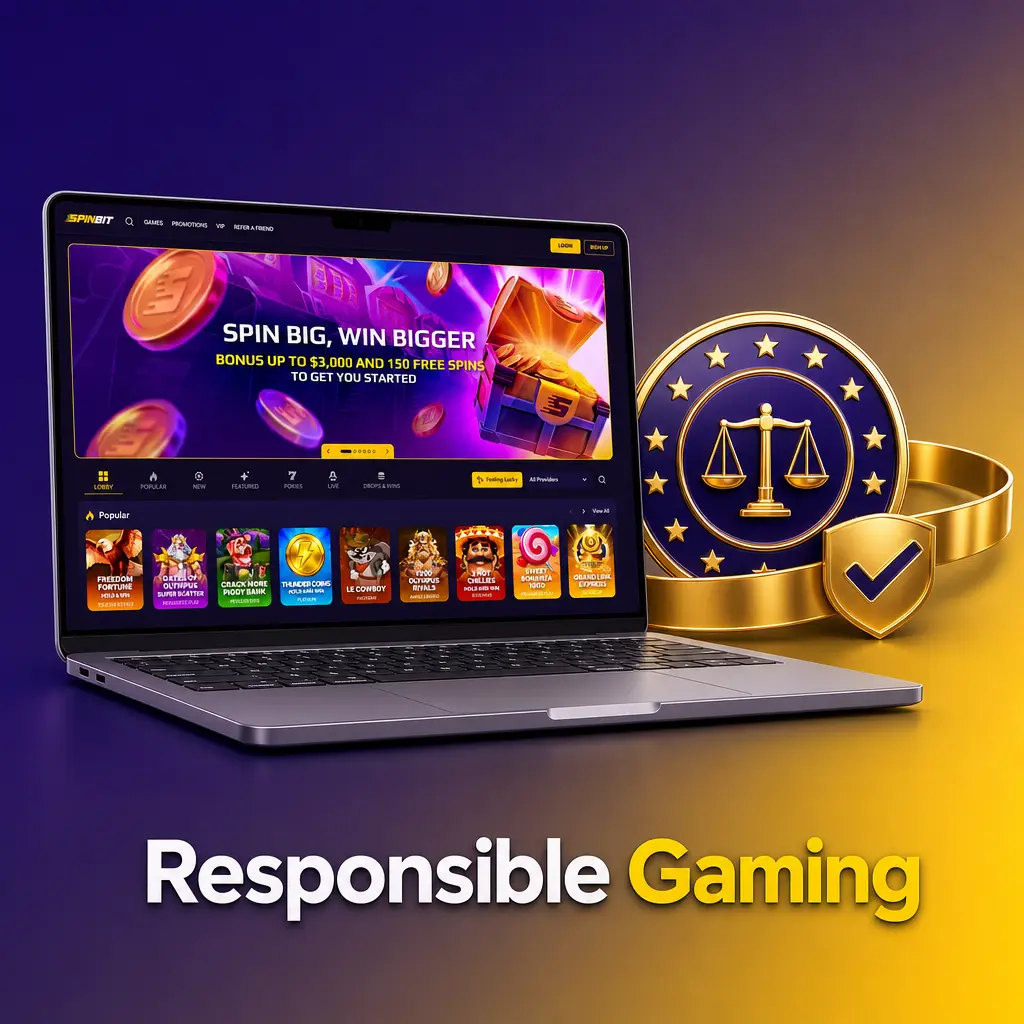 SpinBit responsible gaming: set deposit limits, self-exclusion, and session reminders; NZ Gambling Helpline support available 24/7.